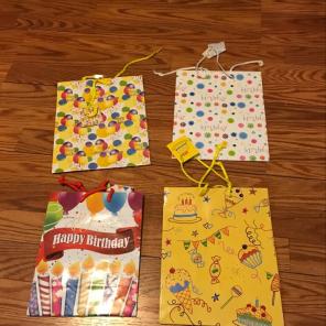 Happy Birthday Gift Bags Lot Of 4