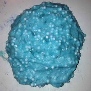 8oz blue fishbowl floam slime