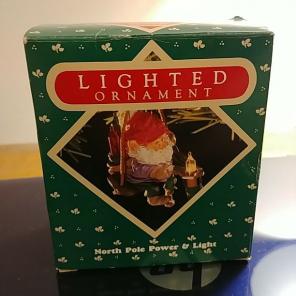 North pole power &light lighted ornament