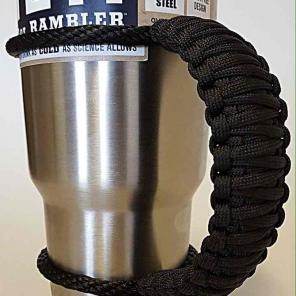 Black paracord handle for 30oz Yeti