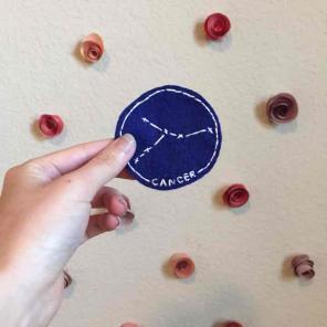 Zodiac constellation patch/pin