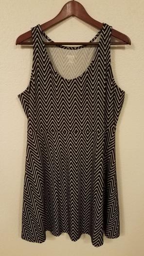 Mossimo Black & White Aztec Dress XXL
