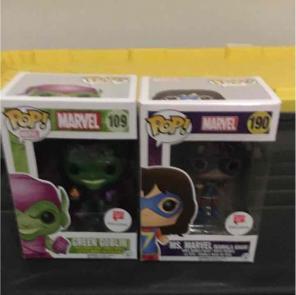 Green Goblin & Ms Marvel funko pop
