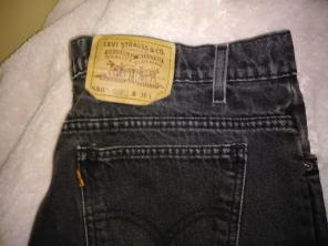 Levi Jeans mens 38x30 black faded
