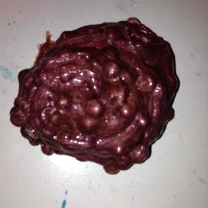 2oz red/auburn metallic fishbowl slime
