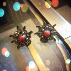 Antique 20s Silver Coral Vintage Chinese