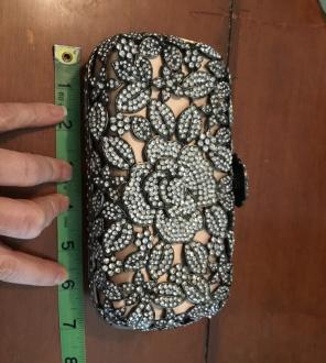 New KATE Landry Floral Crystal Clutch