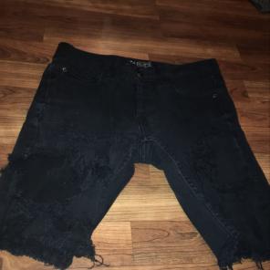 Skinny Jean Shorts Very Ripped Up