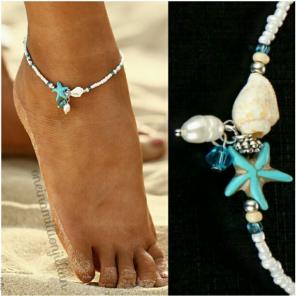 Ultra Beachy Bead Anklet/Ankle Bracelet