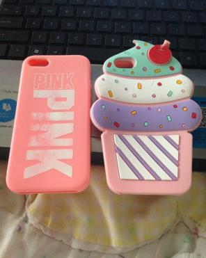 2 IPhone 5C Rubber & 3D Case