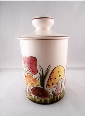 Brazil Hand Painted Ceramic Cookie Jar