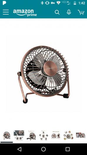 Mini Metal Table Fan - USB Powered