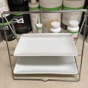 Silver and White Classic Trays