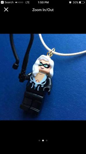Spiderman Blackcat Minifigure Necklace