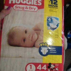 Unopened diapers Huggies