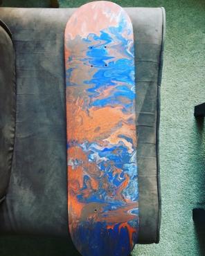 Orange Pop - Dirty Poured Skateboard