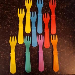 Recycle Play plastic kid forks Set