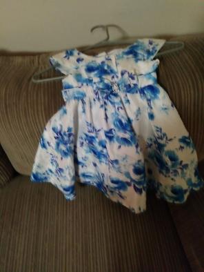 Blue and white dress