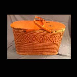 Vintage Redman Diamond Picnic Basket