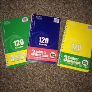 3pk - 3 subject notebooks