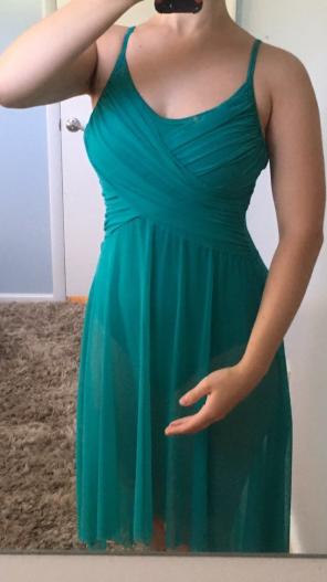 Teal Mesh Dance Dress
