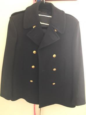 100% Navy Issue Wool Coat