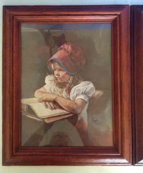 Vintage Pioneer Boy & Girl Wall Hangings