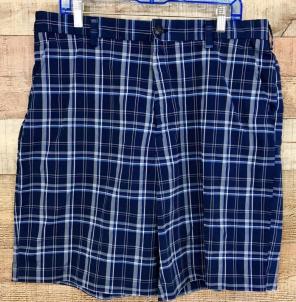 IZOD 36 Blue Plaid Shorts