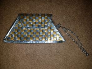 Gold and Silver Wristlet Purse