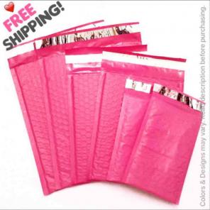 (25) Assorted Pink Padded Bubble Mailers
