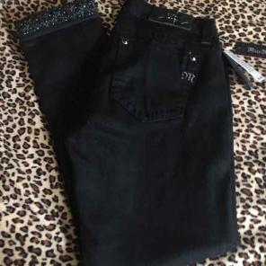 Miss Me blinded out cuff cropped skinny