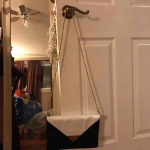 Black and white purse