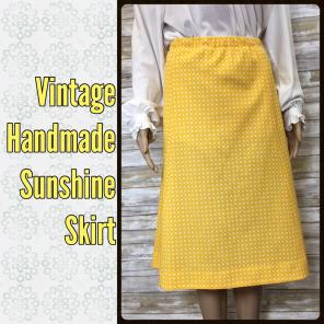 Vintage Handmade Sunshine Checker Skirt