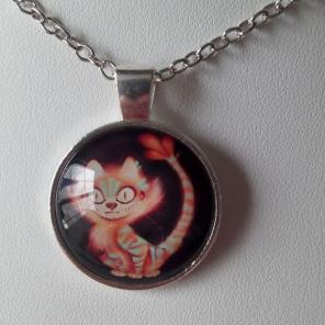 Cheshire Cat Alice in Wonderland necklac