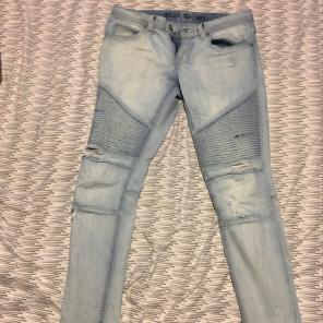 Distressed Biker Denim