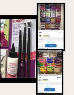 "Sculpey" Molds and Tools Set of 4