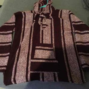 Men's Maroon poncho