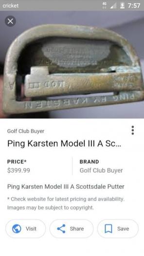 Ping putter model 3 pat pending