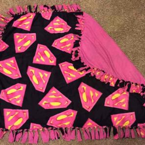 Supergirl logo w/ pink