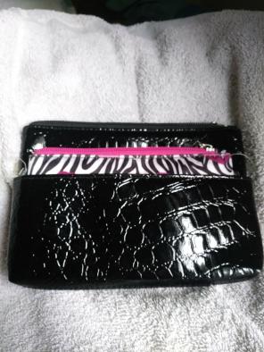 Faux Snake Skin Clutch