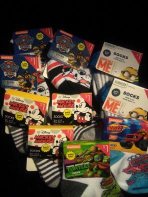 10 pairs of socks- shoe size 1-5