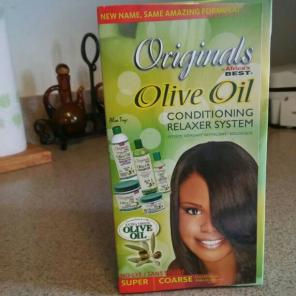 Olive oil conditioning relaxer system
