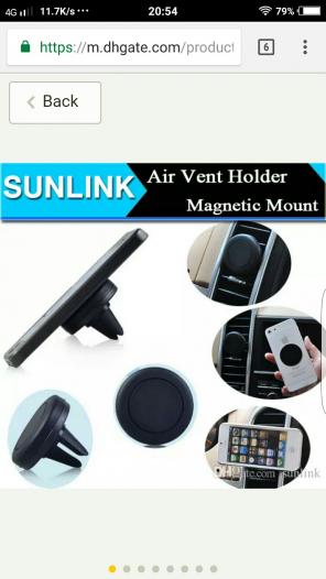 Blue iPhone car vent holder mount Galaxy