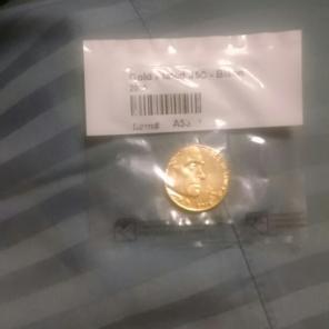 Gold-plated 2005 Jefferson nickel