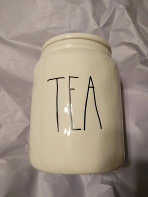 Rae Dunn tea canister