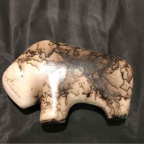 Horsehair Buffalo Statue