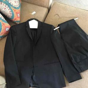 Men's Black PinStripe Suit