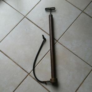 Vintage Brass Tire Pump With Hose