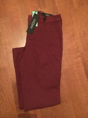 Burgundy Ankle Trousers