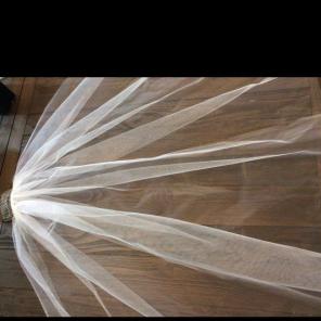 Plain Wedding veil , Cut Edge Veil